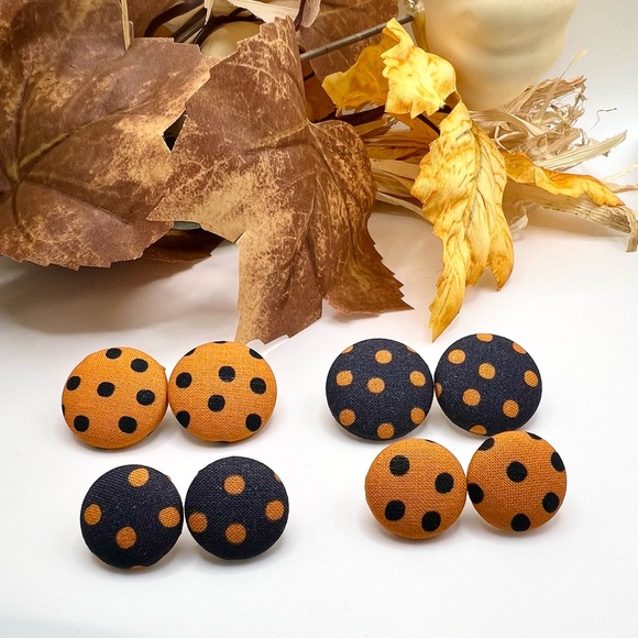 Fall Button Earrings (3 for $10) or (1 for $7) - Picture 9 of 9